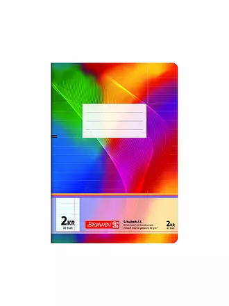 BRUNNEN VERLAG | Cahier A5 Ligné 10 mm 40 feuilles avec marge de correction | 